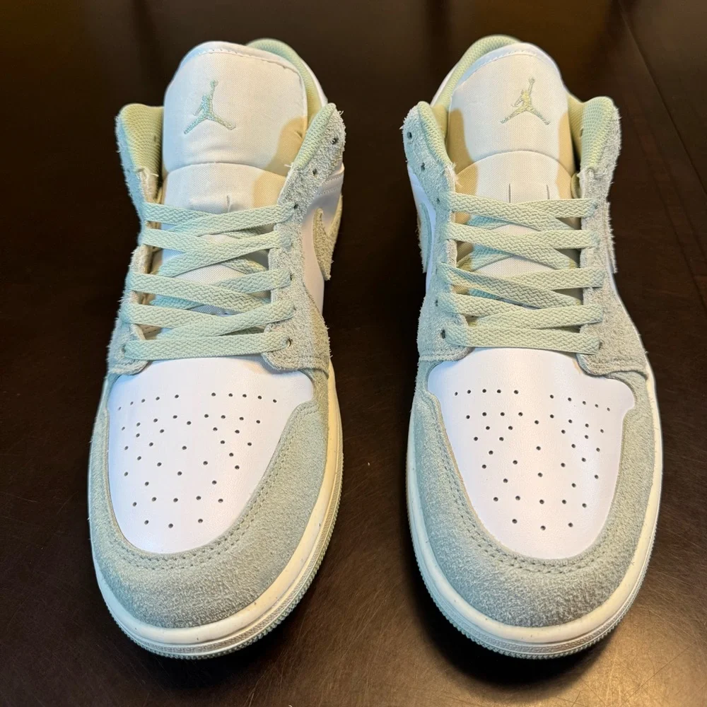 New Nike Air Jordan 1 Low Seafoam White Sneaker Shoes Size US 12 - Picture 4 of 13